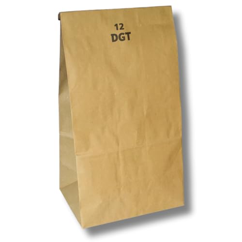 #12 Brown Paper Bag 70 GSM, 7 x 14 in | Durable Flat-Bottom Grocery & Retail Bag for Food, Bottles & Bakery | Recyclable, Strong, Bulk Supply (150 Count)