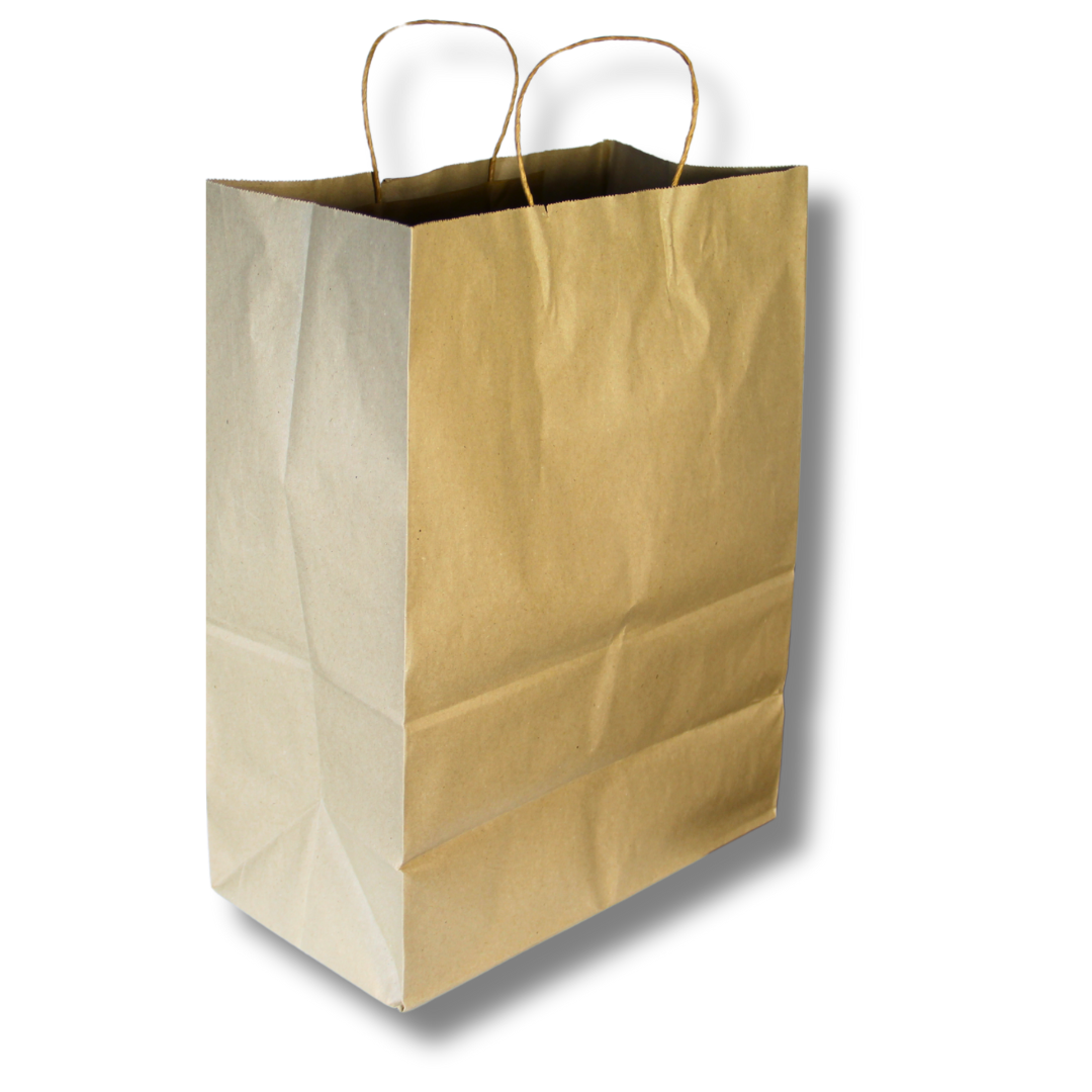 Brown Paper Bag with Handle – 13 x 7 x 17 (50 Count)