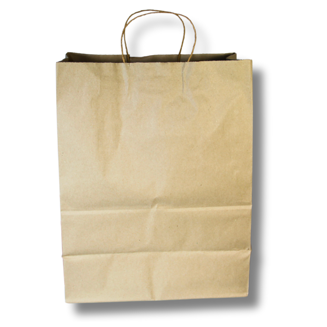 Brown Paper Bag with Handle – 13 x 7 x 17 (50 Count)