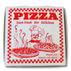 White Clay Coated Pizza Boxes with Design – 12 x 12 x 2