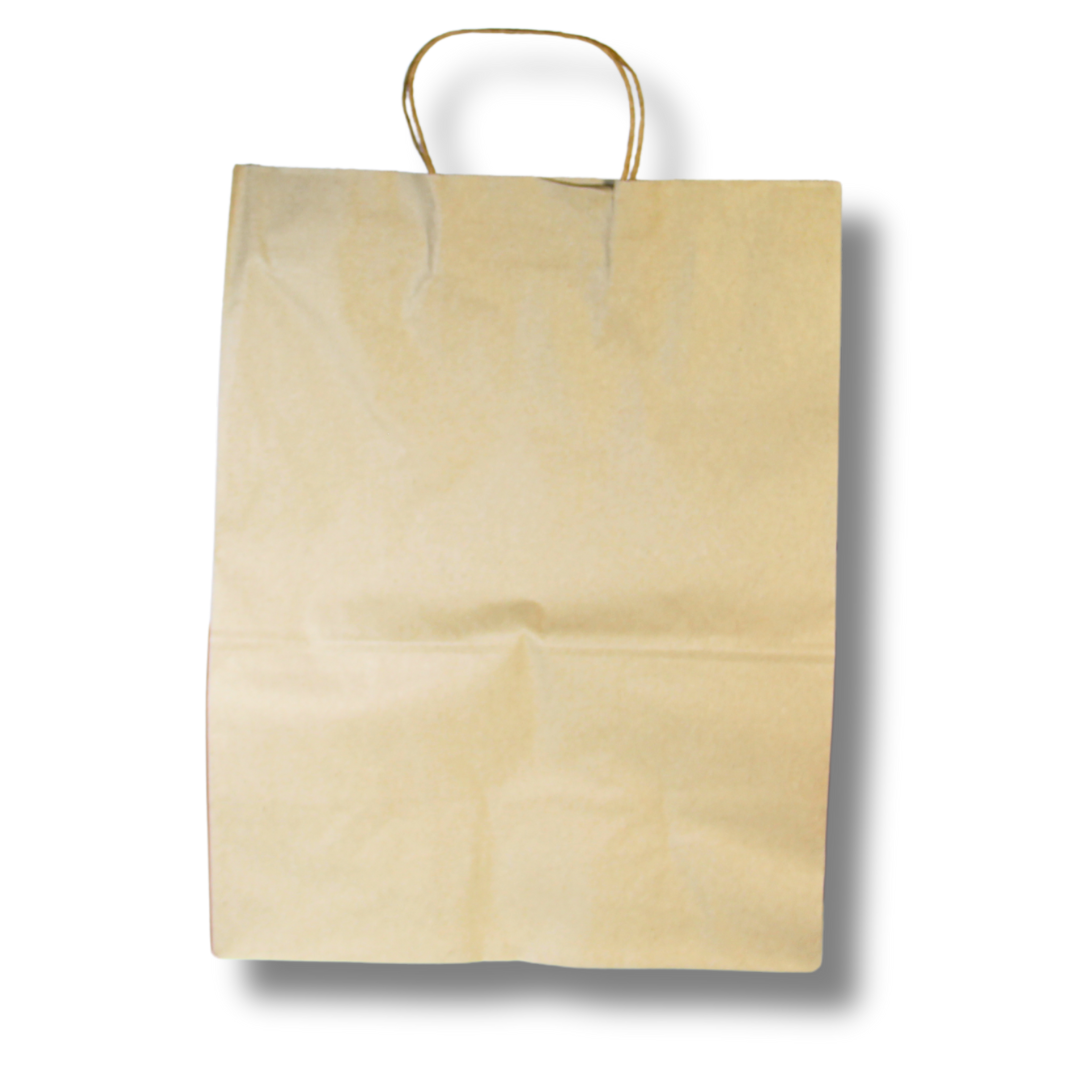 Brown Paper Bag with Handle – 13 x 7 x 17 (50 Count)