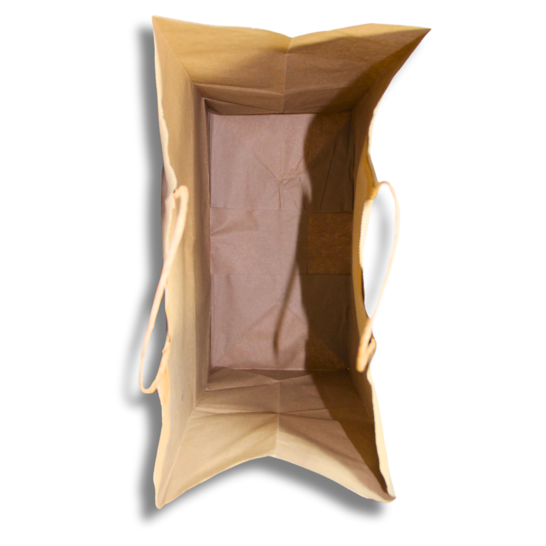 Brown Paper Bag with Handle – 13 x 7 x 17 (50 Count)