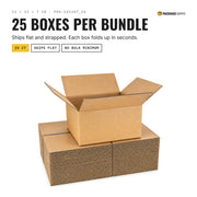 Bundle of 25 13 × 11 × 7 in shipping boxes, shipped flat and strapped