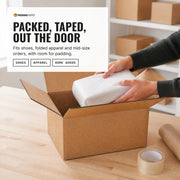 Packing an order into a 13 × 11 × 7 in shipping box