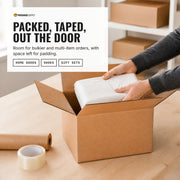 Packing an order into a 13 × 11 × 9 in shipping box